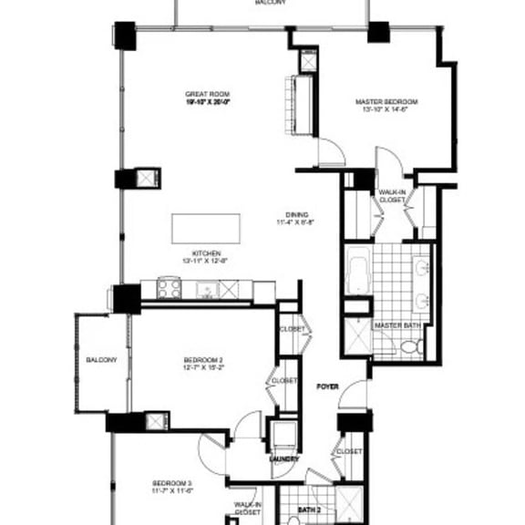 Flair Tower Apartments in Chicago, IL Penthouses